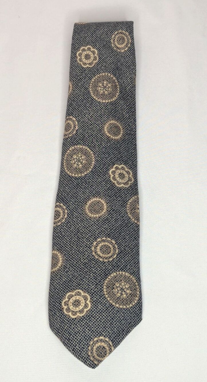 Oaktree Vintage Retro  Circular Geometric Print Tie Necktie